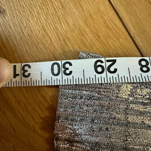 Anthropologie metallic wide leg pants eleveness medium - Picture 10 of 10